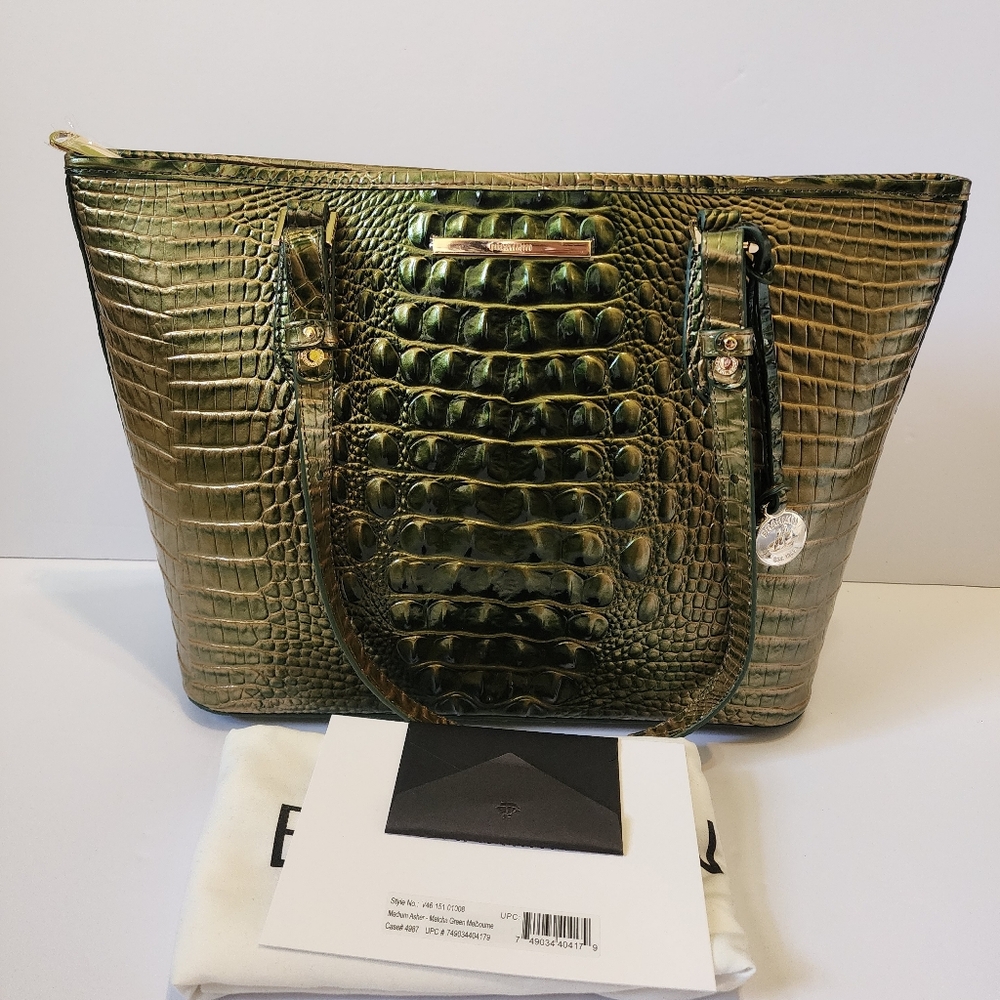 Brahmin Medium Asher Tote In Matcha Green NWT